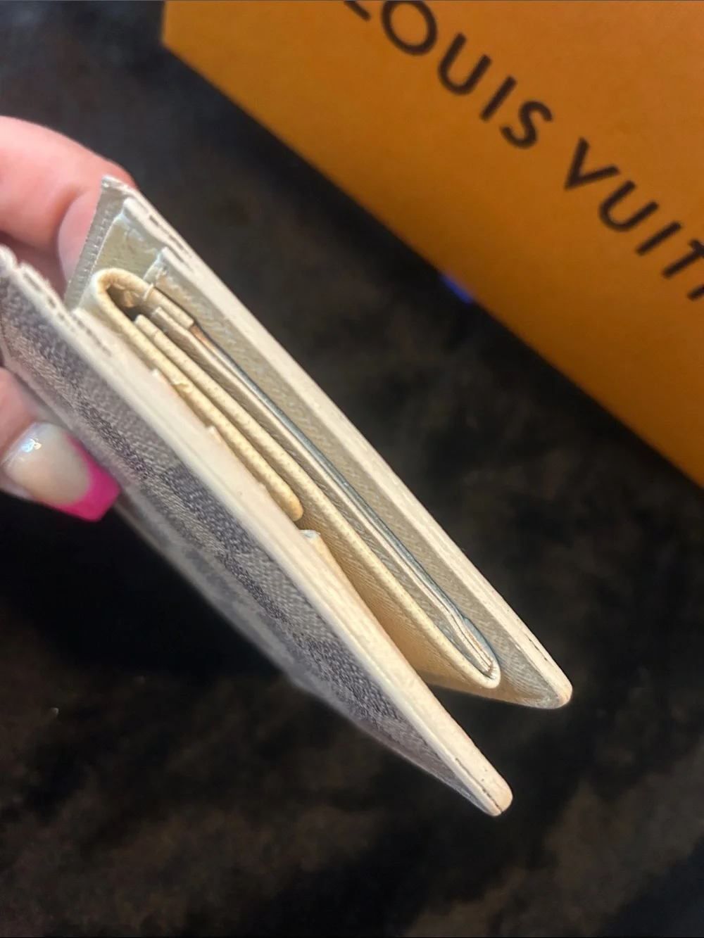 Louis Vuitton Damier Azur Bifold Wallet - Cream and Blue